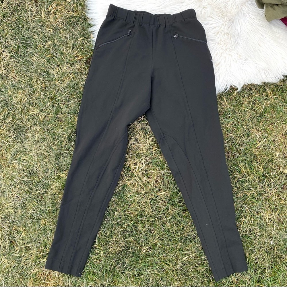 Bitte Kai Rand black skinny ankle zipper equestrian stretch pants